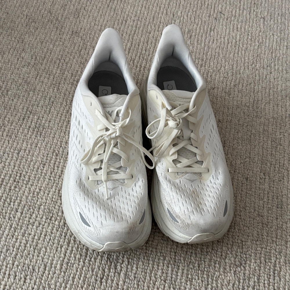 Hoka Clifton 8 White Running Shoes